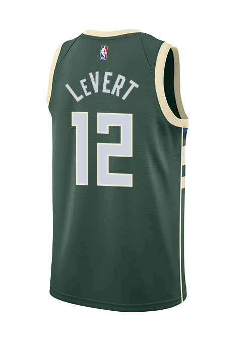 Nike 2022 Icon Edition Caris LeVert Milwaukee Bucks Swingman Jersey-BACK