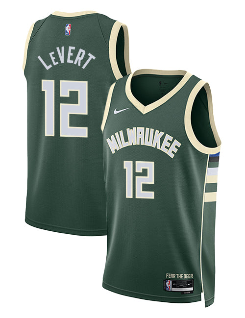 Nike 2022 Icon Edition Caris LeVert Milwaukee Bucks Swingman Jersey-COLLAGE