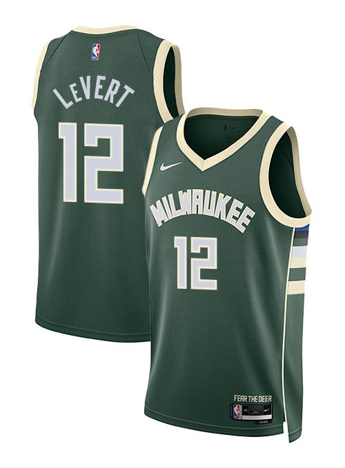 Nike 2022 Icon Edition Caris LeVert Milwaukee Bucks Swingman Jersey-COLLAGE
