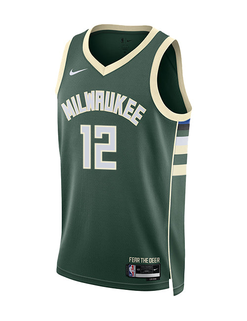 Nike 2022 Icon Edition Caris LeVert Milwaukee Bucks Swingman Jersey-FRONT
