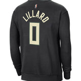 Jordan 2022 Statement Edition Damian Lillard Milwaukee Bucks Crewneck Sweatshirt-back