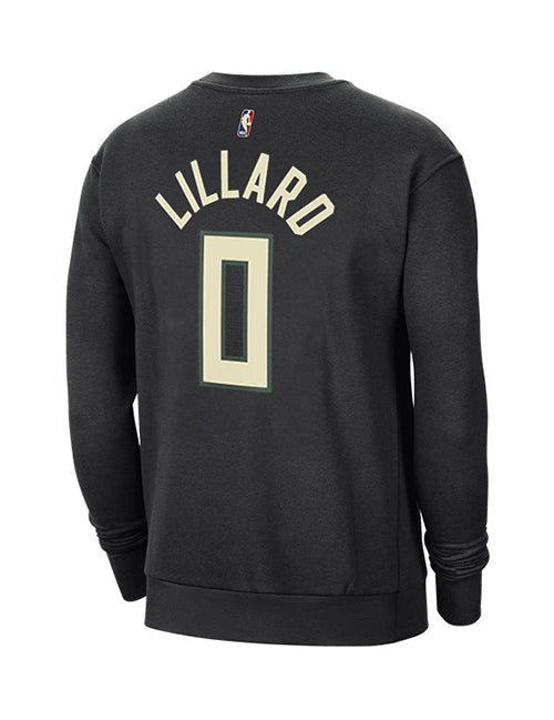 Jordan 2022 Statement Edition Damian Lillard Milwaukee Bucks Crewneck Sweatshirt-back