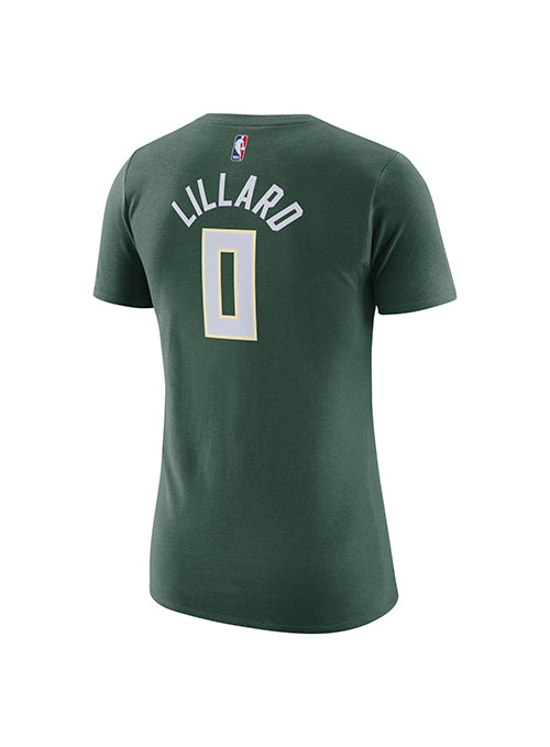 Women's Nike 2022 Icon Edition Damian Lillard Milwaukee Bucks T-Shirt-back