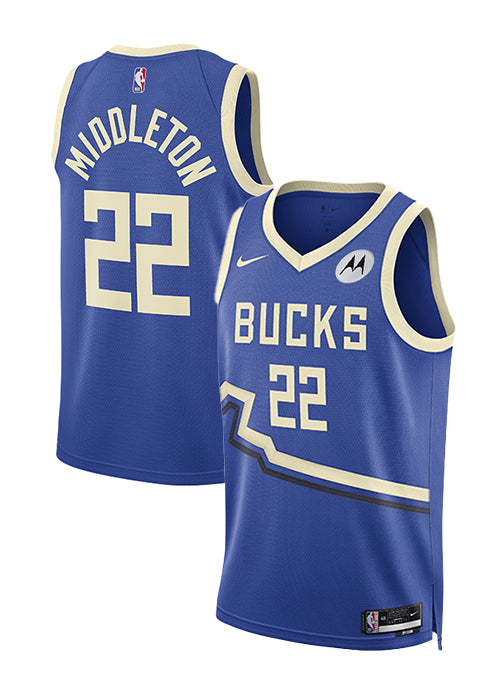 Nike 2024-25 City Edition Khris Middleton Swingman Jersey-collage