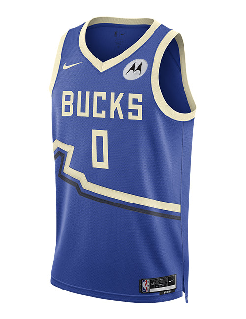 Nike 2024-25 City Edition Damian Lillard Milwaukee Bucks Swingman Jersey-front