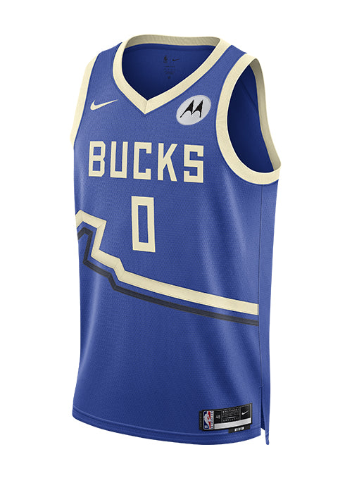 Nike 2024-25 City Edition Damian Lillard Milwaukee Bucks Swingman Jersey-front