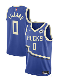 Nike 2024-25 City Edition Damian Lillard Milwaukee Bucks Swingman Jersey-collage