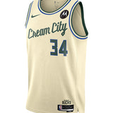 Nike 2025-26 City Edition Giannis Antetokounmpo Milwaukee Bucks Swingman Jersey-front