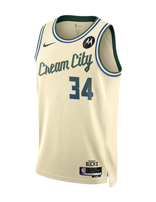 Nike 2025-26 City Edition Giannis Antetokounmpo Milwaukee Bucks Swingman Jersey-front