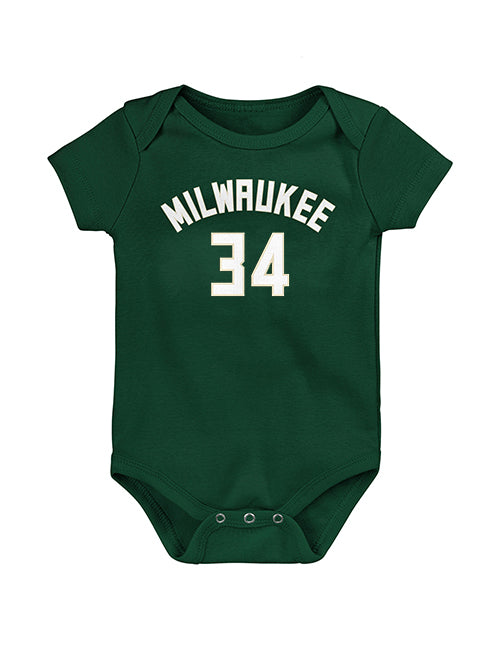 Infant Outerstuff Giannis Antetokounmpo Milwaukee Bucks Onesie-front
