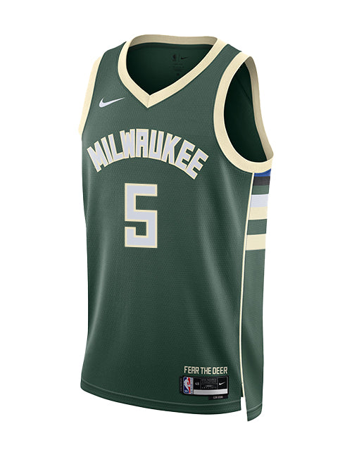 Nike 2022 Icon Edition Gary Trent Jr Milwaukee Bucks Swingman Jersey-front