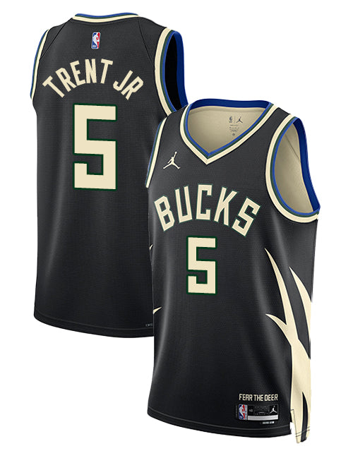 Nike 2022 Icon Edition AJ Green Milwaukee Bucks Swingman Jersey-collage