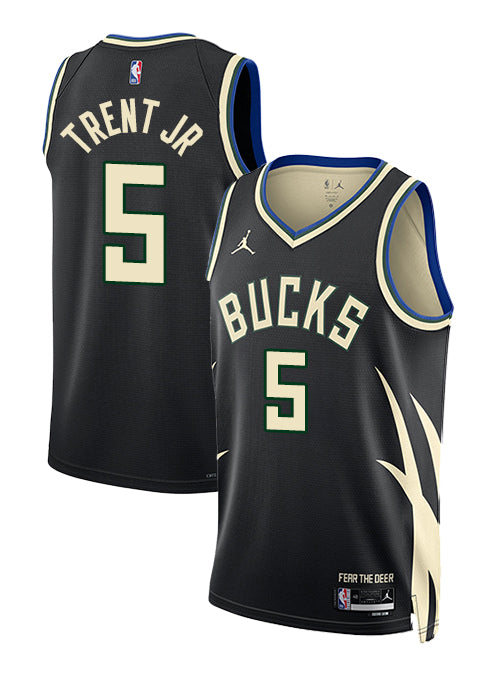 Nike 2022 Icon Edition AJ Green Milwaukee Bucks Swingman Jersey-collage