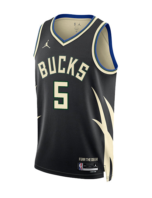Nike 2022 Icon Edition AJ Green Milwaukee Bucks Swingman Jersey-front