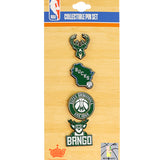 Aminco Milwaukee Bucks 4-Pack Pin Set