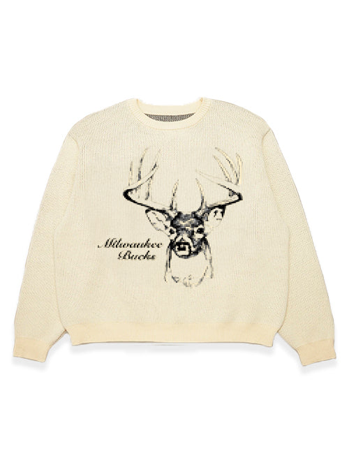 Bucks In Six x Lost Files In The Woods Milwaukee Bucks Knitted Sweater