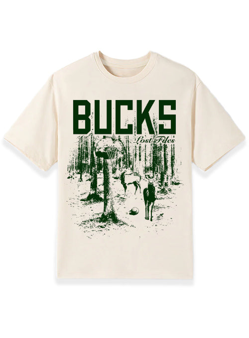 Bucks In Six x Lost Files In The Woods Milwaukee Bucks T-Shirt