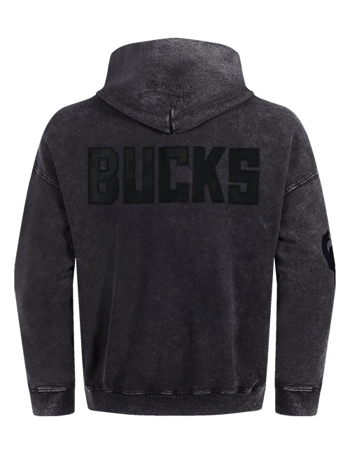 Pro Standard Vanguard Washed Milwaukee Bucks Hooded Sweatshirt-back