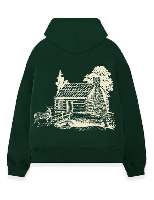 Bucks In Six x Lost Files In The Woods Milwaukee Bucks Hooded Sweatshirt-back