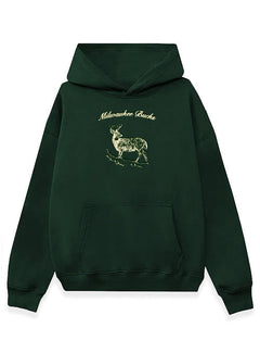 Bucks In Six x Lost Files In The Woods Milwaukee Bucks Hooded Sweatshirt-front