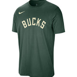 Nike 2025-26 Wordmark Essential Milwaukee Bucks T-Shirt-front