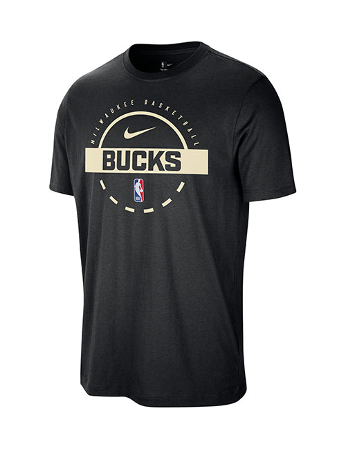 Nike 2025-26 Black Milwaukee Bucks Practice T-Shirt-front