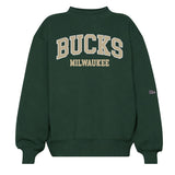 Women's Hype & Vice Milwaukee Bucks Mockneck Sweatshirt-front