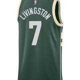 Nike 2022 Icon Edition Chris Livingston Milwaukee Bucks Swingman Jersey