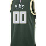 Nike 2022 Icon Edition Jericho Sims Milwaukee Bucks Swingman Jersey-back