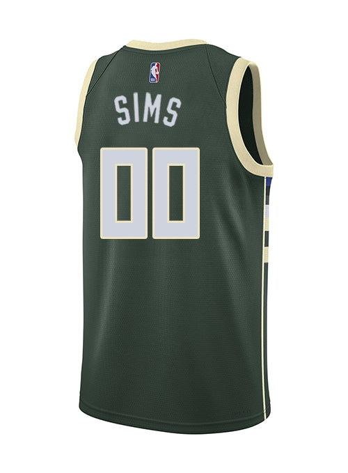 Nike 2022 Icon Edition Jericho Sims Milwaukee Bucks Swingman Jersey-back