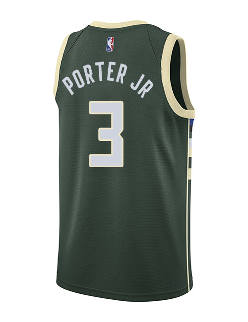 Nike 2022 Icon Edition Kevin Porter Jr Milwaukee Bucks Swingman Jersey-back