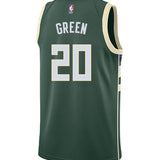 Nike 2022 Icon Edition AJ Green Milwaukee Bucks Swingman Jersey