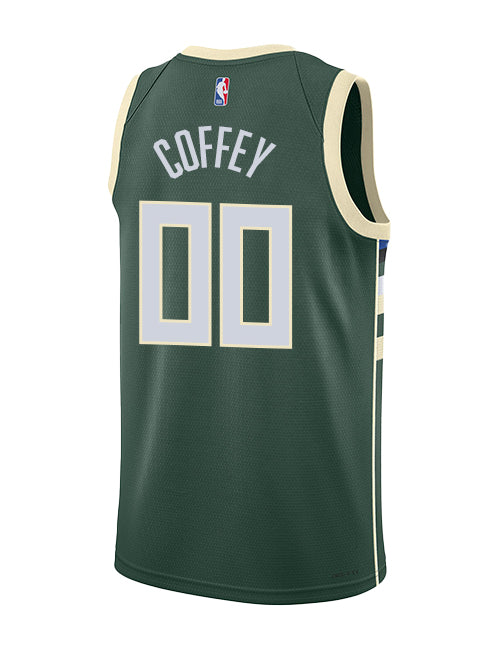 Nike 2022 Icon Edition Amir Coffey Milwaukee Bucks Swingman Jersey-back