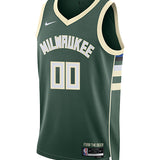 Nike 2022 Icon Edition Custom Milwaukee Bucks Swingman Jersey-front