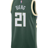 Nike 2022 Icon Edition Ousmane Dieng Milwaukee Bucks Swingman Jersey-BACK
