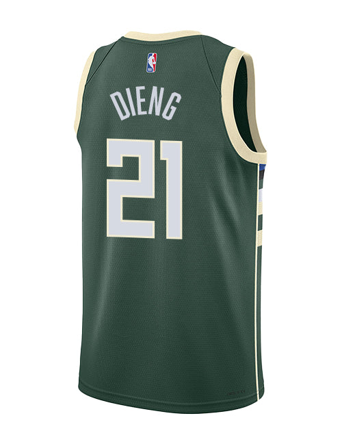 Nike 2022 Icon Edition Ousmane Dieng Milwaukee Bucks Swingman Jersey-BACK