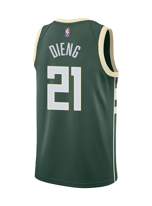 Nike 2022 Icon Edition Ousmane Dieng Milwaukee Bucks Swingman Jersey-BACK