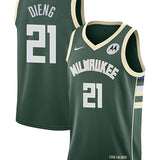 Nike 2022 Icon Edition Ousmane Dieng Milwaukee Bucks Swingman Jersey-COLLAGE