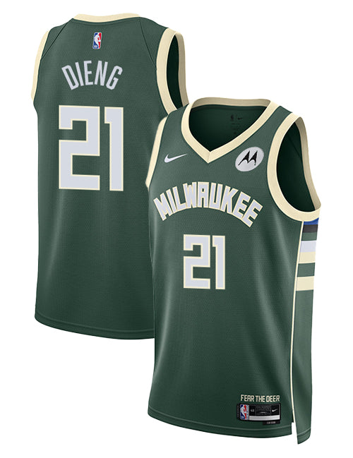 Nike 2022 Icon Edition Ousmane Dieng Milwaukee Bucks Swingman Jersey-COLLAGE