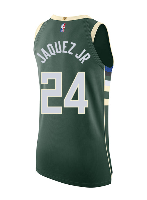 Nike 2022 Icon Edition Jaime Jaquez Jr Milwaukee Bucks Authentic Jersey-back