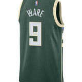 Nike 2022 Icon Edition Kel'el Ware Milwaukee Bucks Swingman Jersey