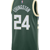 Nike 2022 Icon Edition Chris Livingston Milwaukee Bucks Swingman Jersey-back