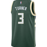 Nike 2022 Icon Edition Myles Turner Milwaukee Bucks Swingman Jersey-back