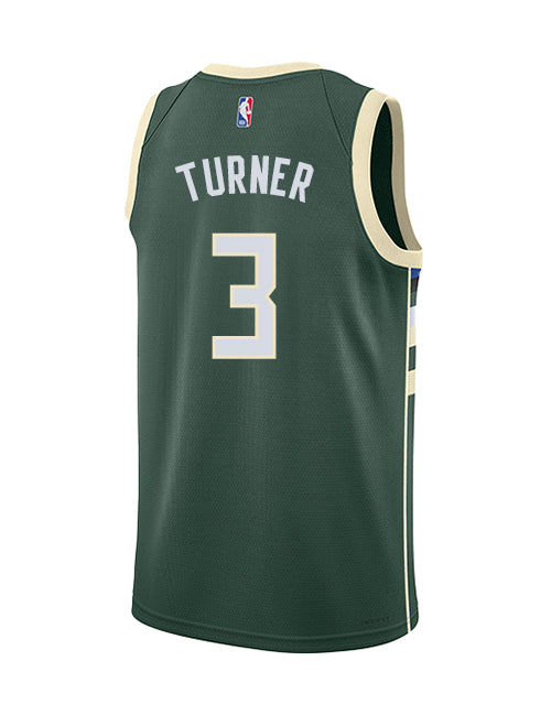 Nike 2022 Icon Edition Myles Turner Milwaukee Bucks Swingman Jersey-back