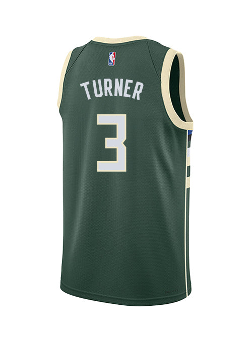 Nike 2022 Icon Edition Myles Turner Milwaukee Bucks Swingman Jersey-back