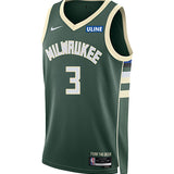 Nike 2022 Icon Edition Myles Turner Milwaukee Bucks Swingman Jersey-front