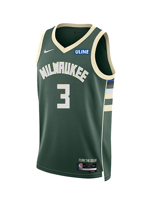 Nike 2022 Icon Edition Myles Turner Milwaukee Bucks Swingman Jersey-front
