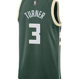 Nike 2022 Icon Edition Myles Turner Milwaukee Bucks Swingman Jersey