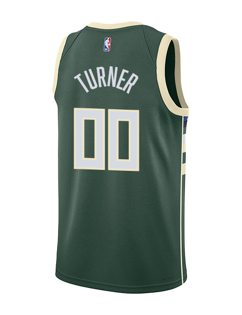 Nike 2022 Icon Edition Myles Turner Milwaukee Bucks Swingman Jersey