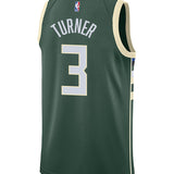 Nike 2022 Icon Edition Myles Turner Milwaukee Bucks Swingman Jersey-back